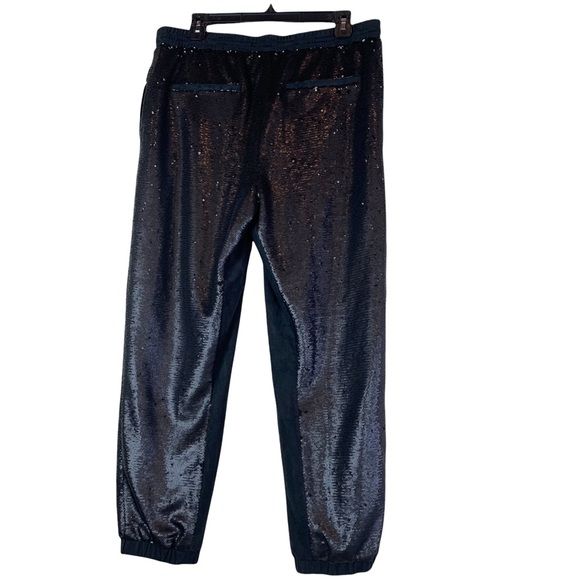 Anthropologie Sequined Maria Joggers Black Sequin Medium - Picture 16 of 16